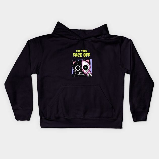 Eat your face off Kids Hoodie by Maria Campana